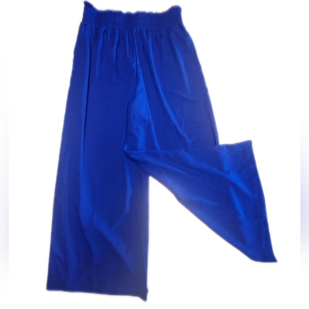 SHEIN V'Cay NWT High Waisted Royal Blue Wide Leg Palazzo Pants, XL